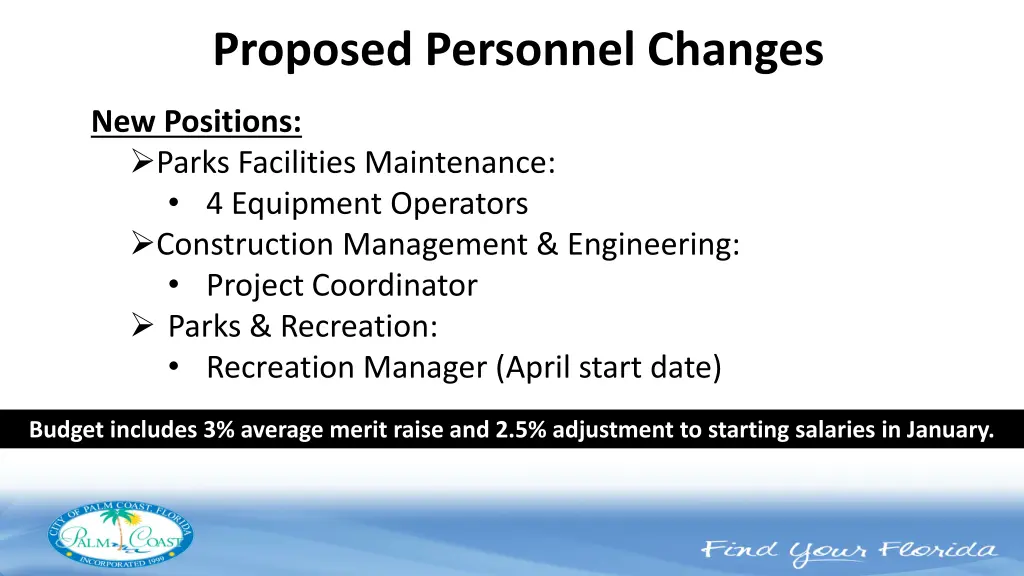 proposed personnel changes