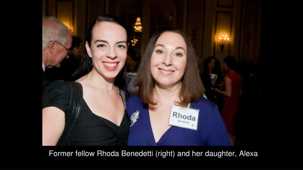 former fellow rhoda benedetti right