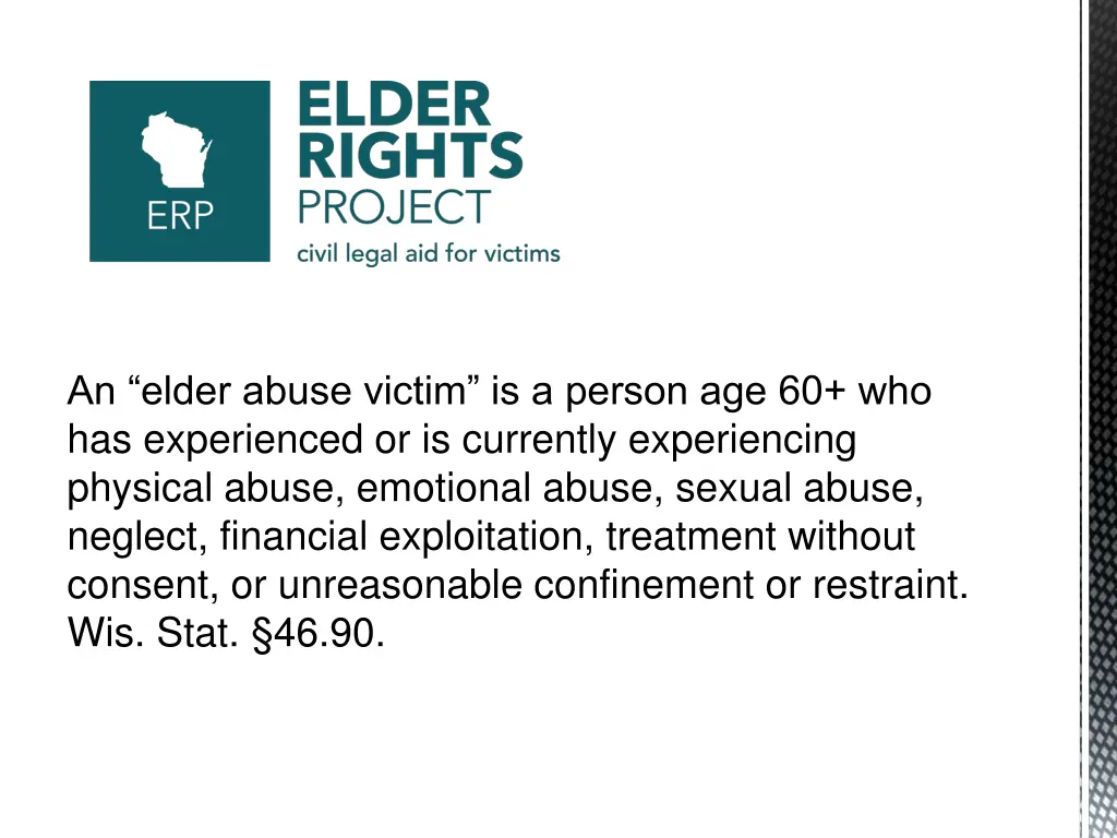 an elder abuse victim is a person