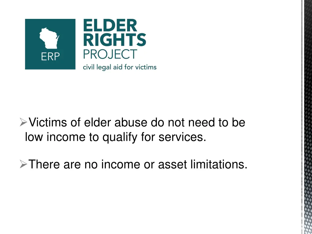 victims of elder abuse do not need