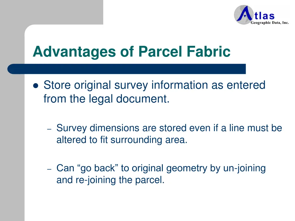 advantages of parcel fabric 3