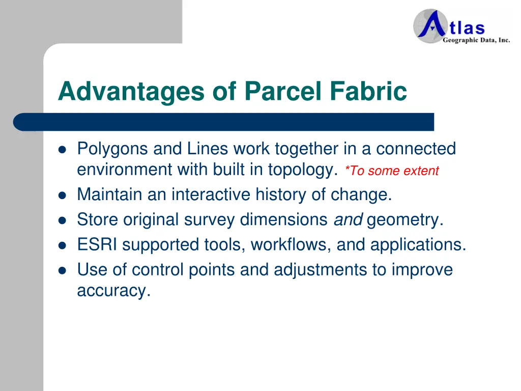 advantages of parcel fabric