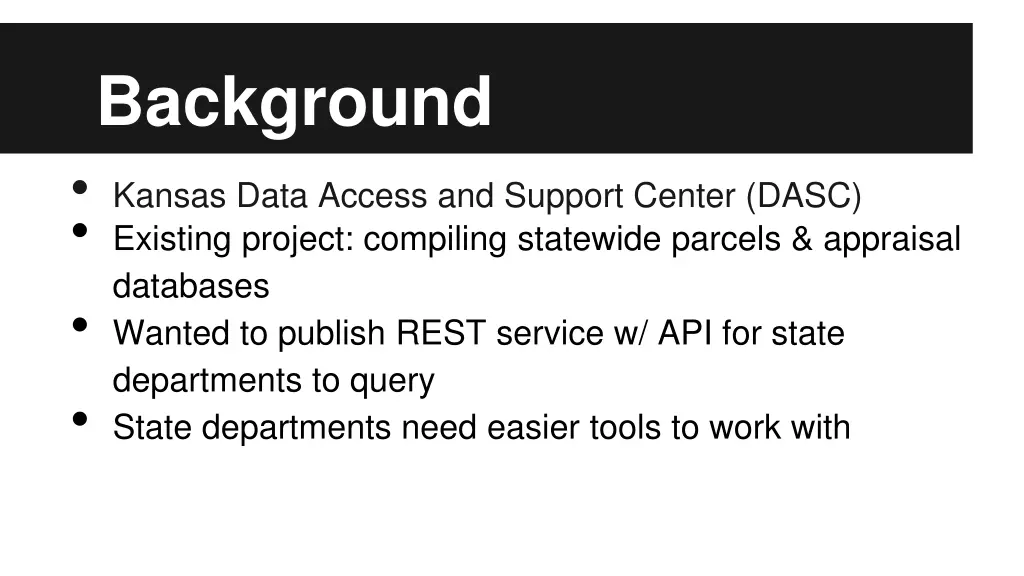 background kansas data access and support center