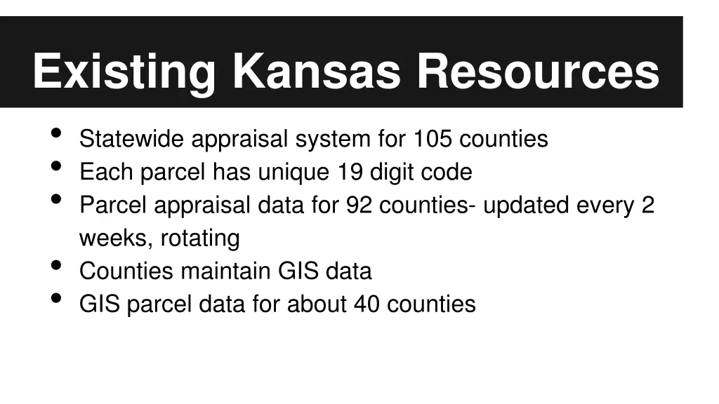 existing kansas resources statewide appraisal