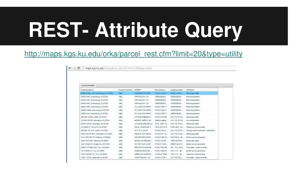 rest attribute query