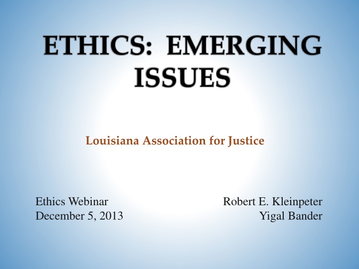 ethics emerging issues