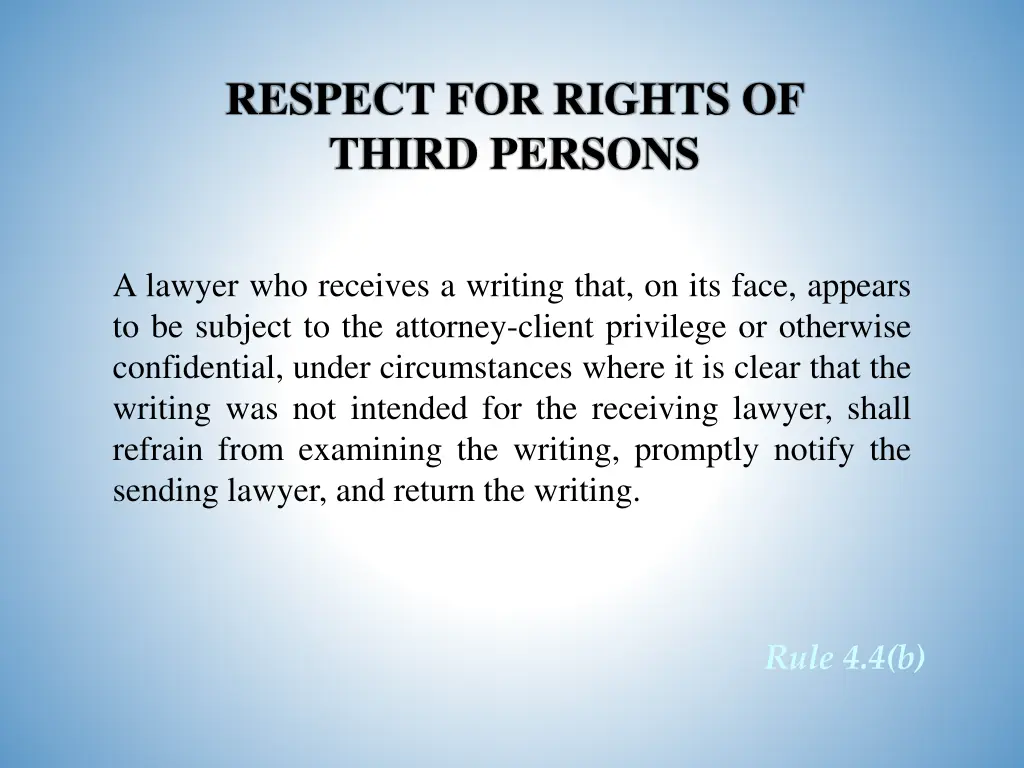 respect for rights of third persons