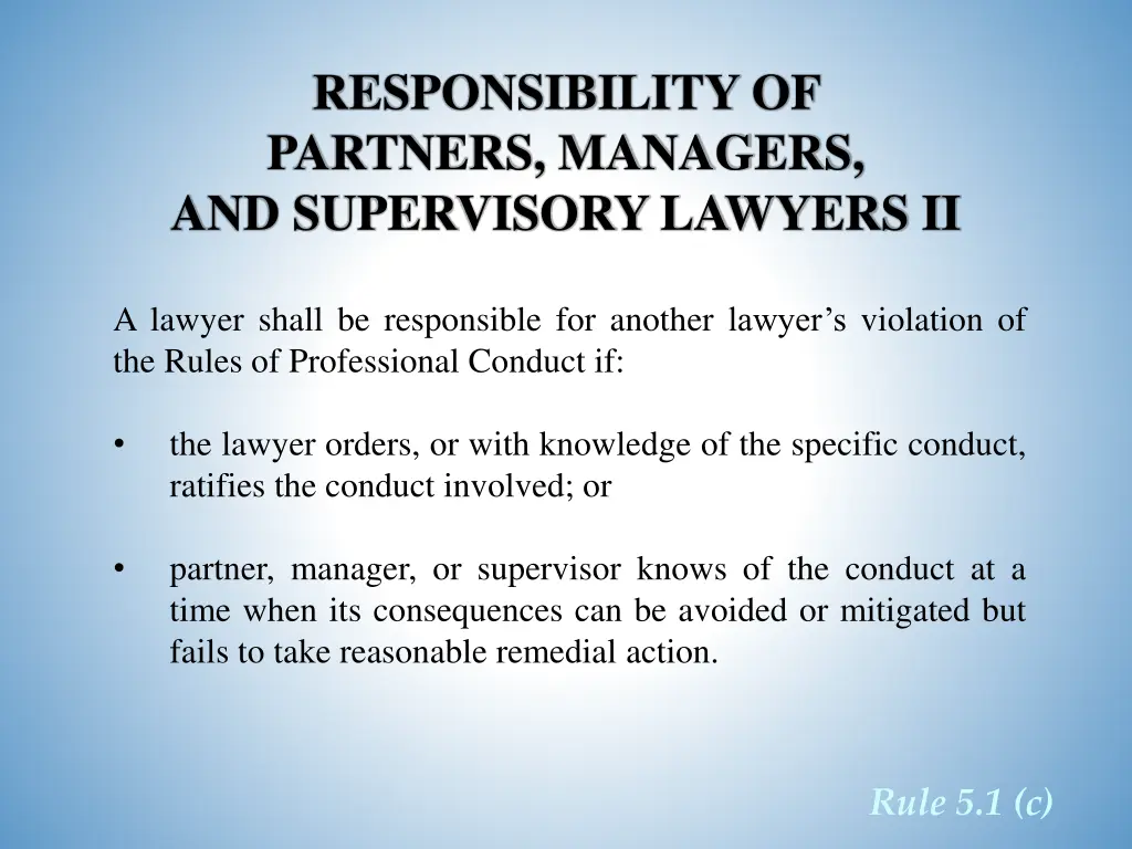 responsibility of partners managers 1