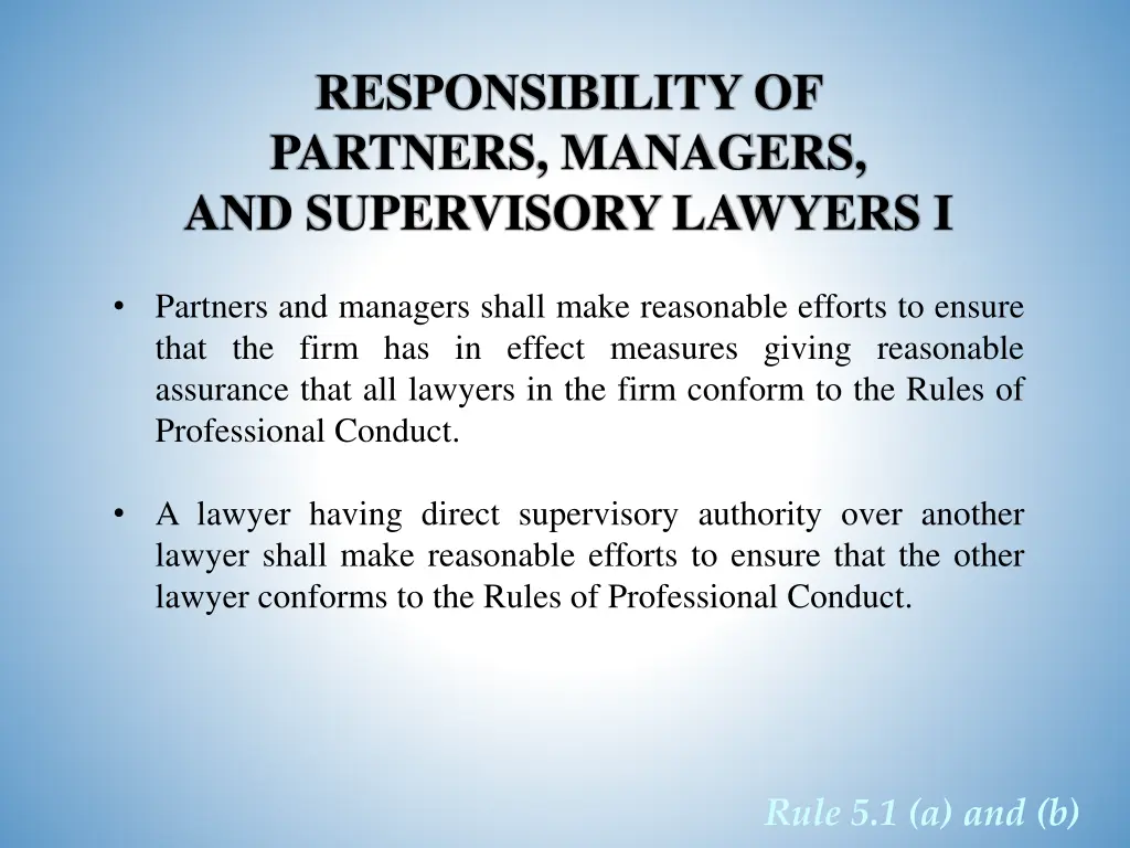 responsibility of partners managers