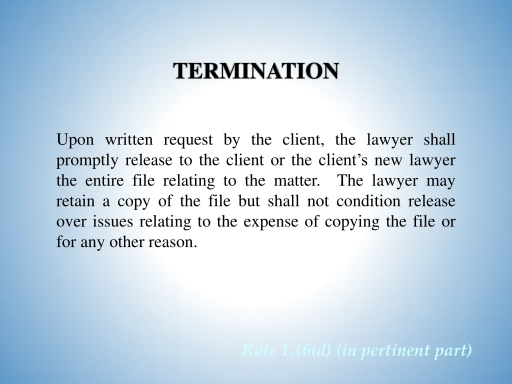 termination