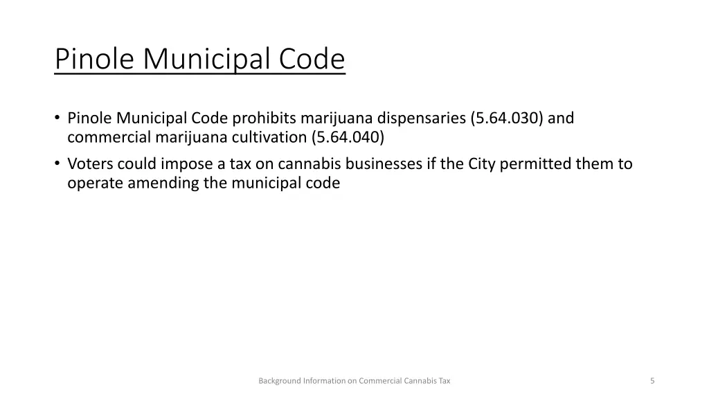 pinole municipal code