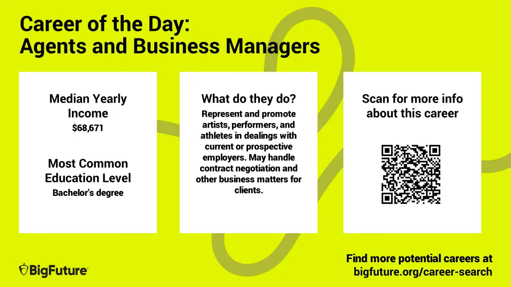 career of the day agents and business managers