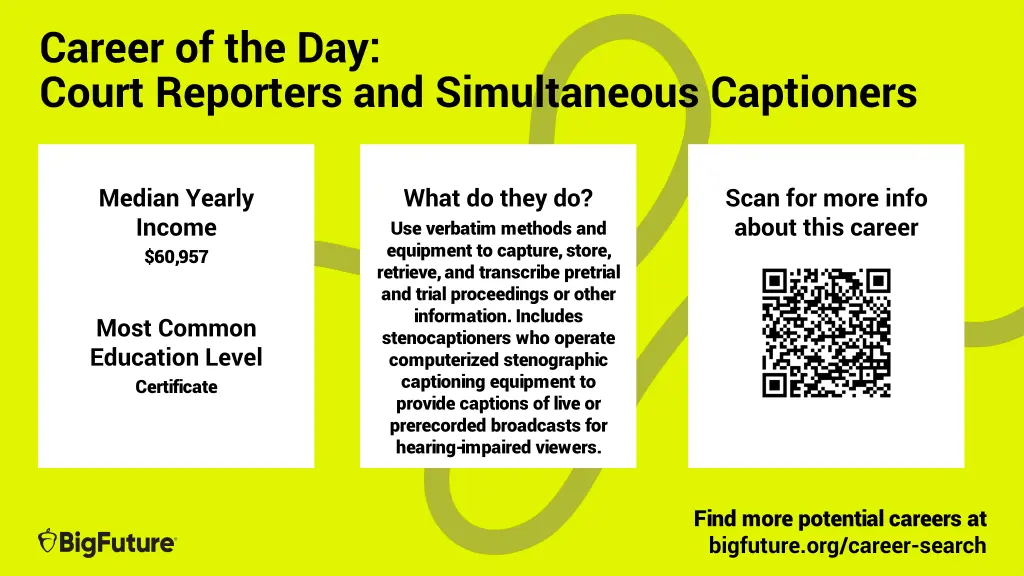 career of the day court reporters