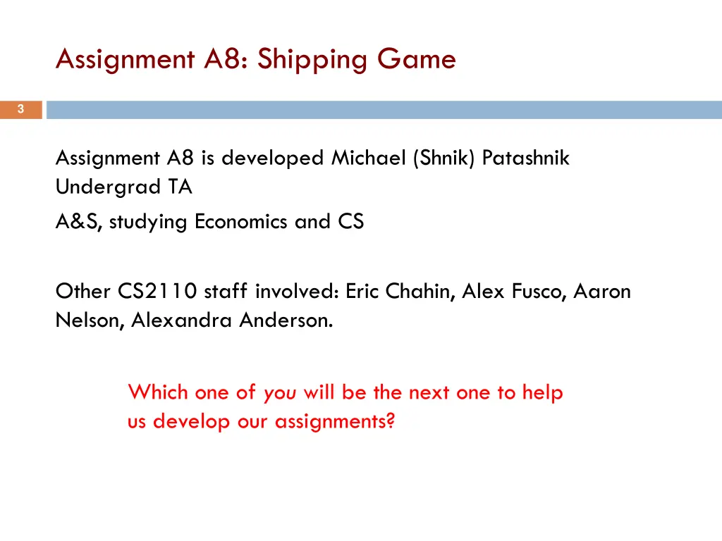 assignment a8 shipping game 1