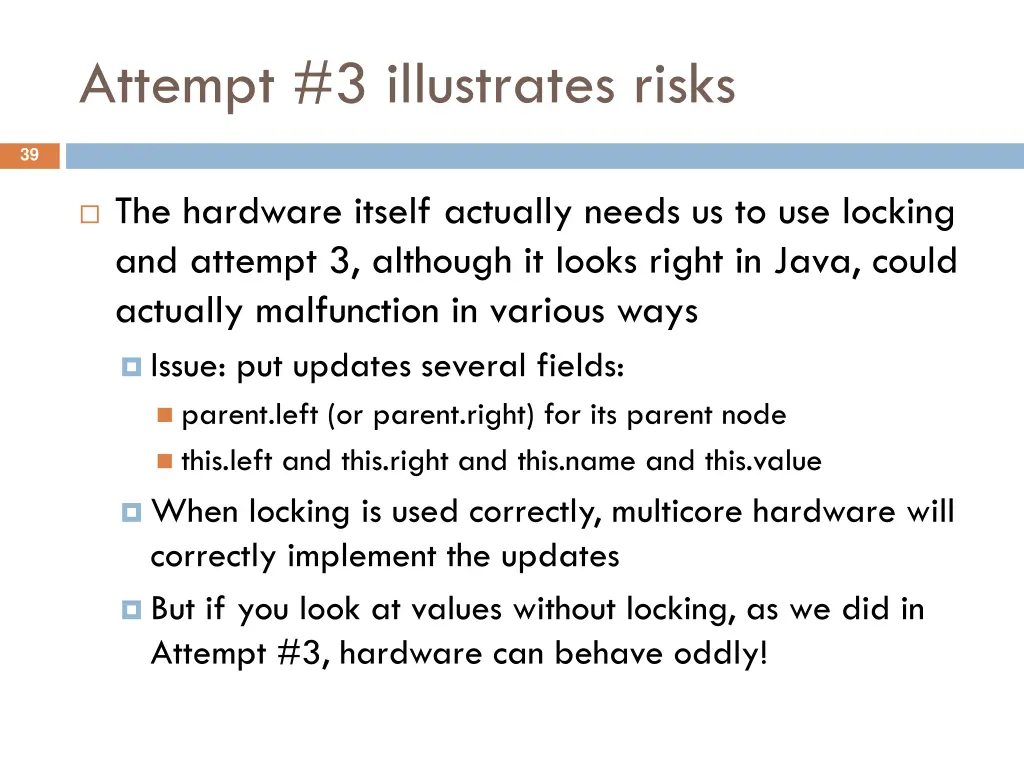 attempt 3 illustrates risks