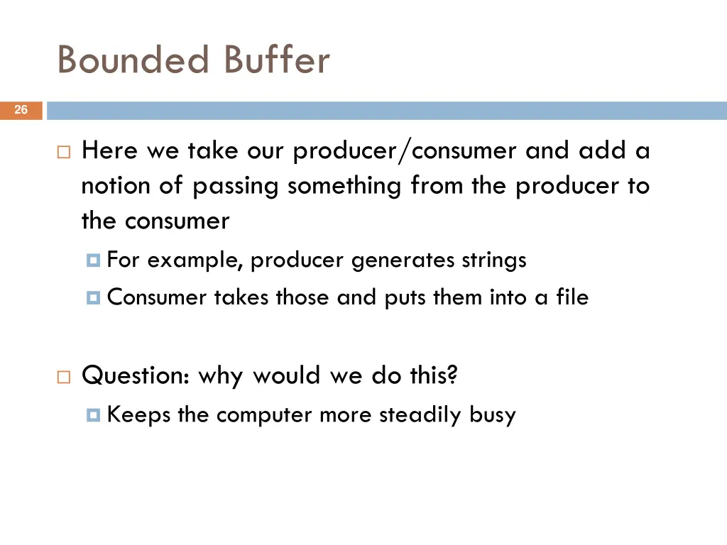 bounded buffer