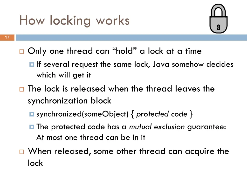 how locking works