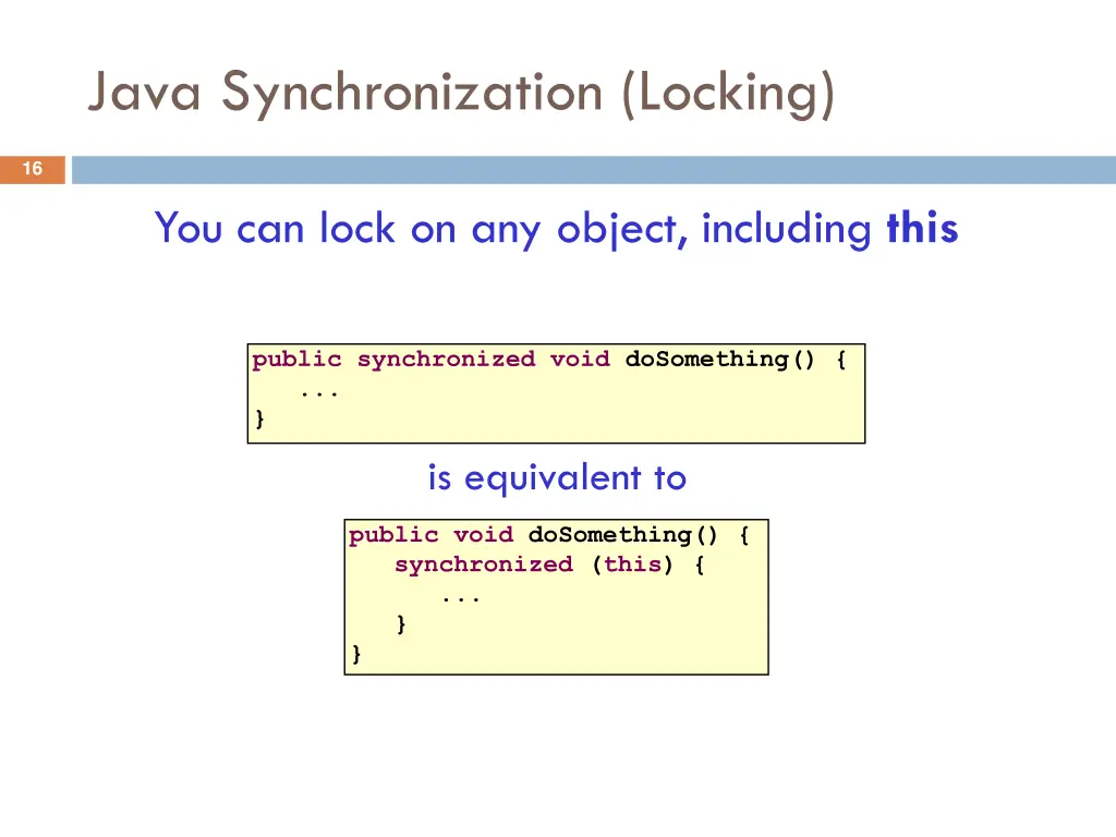 java synchronization locking 1