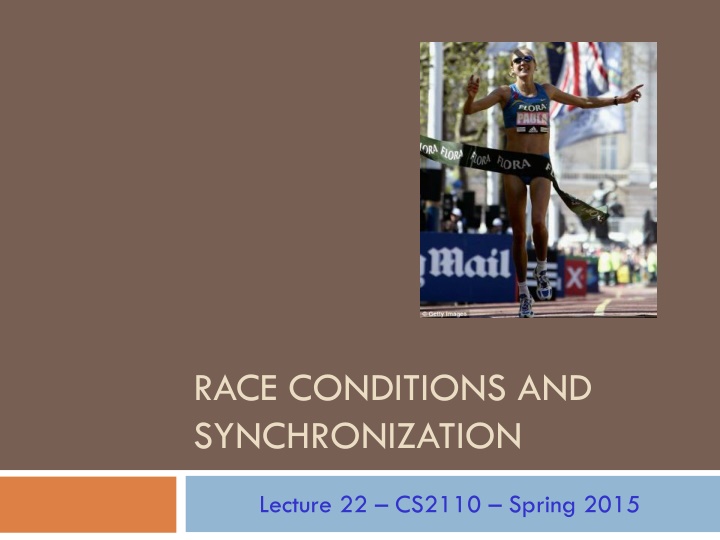 race conditions and synchronization