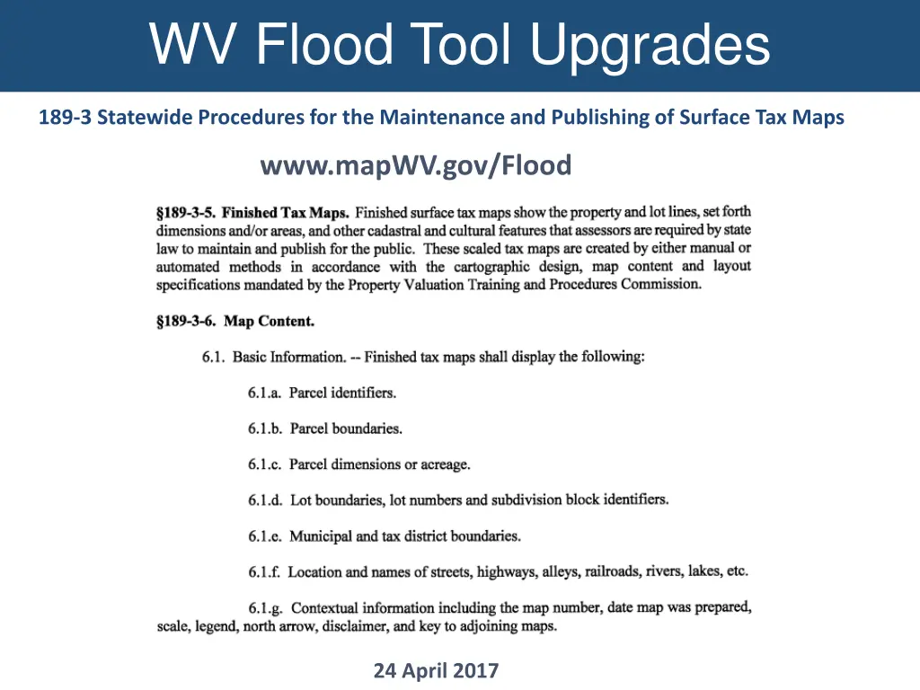 wv flood tool upgrades 1