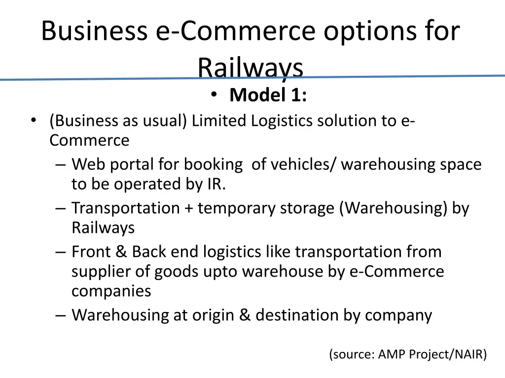 business e commerce options for railways