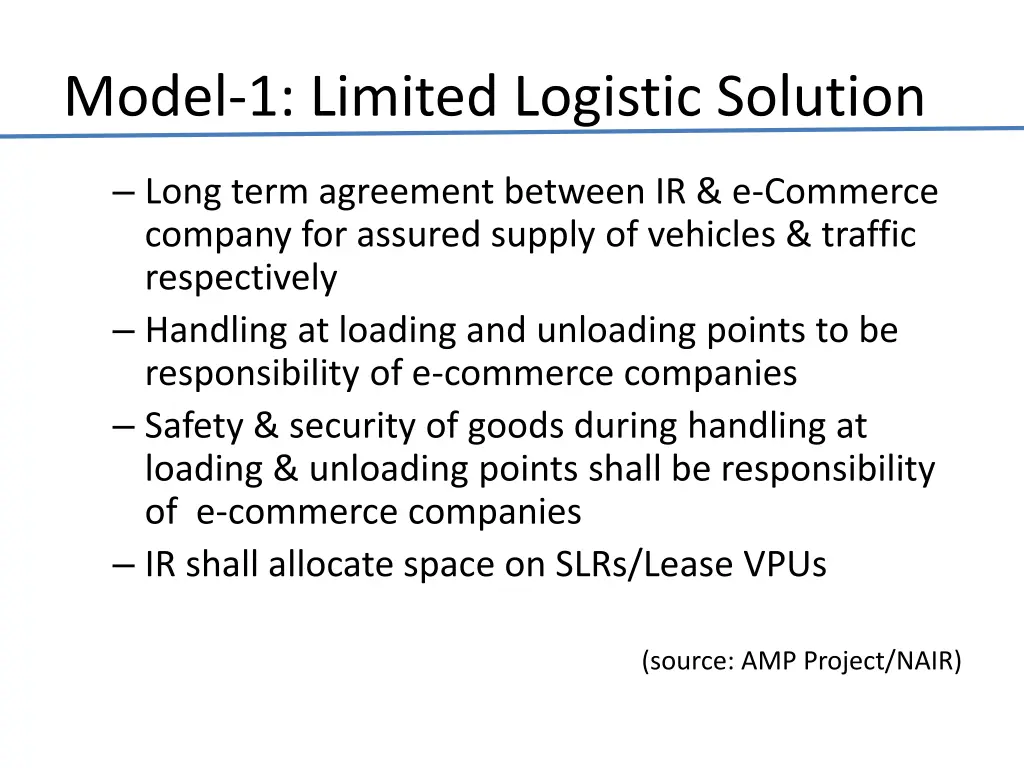 model 1 limited logistic solution