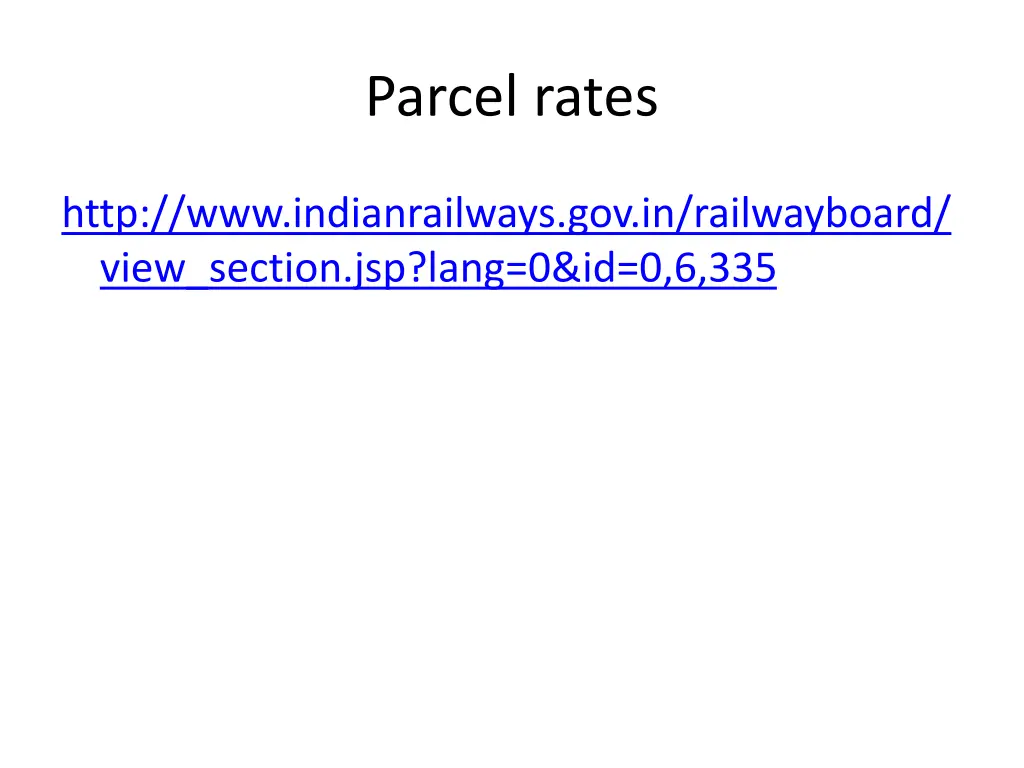 parcel rates