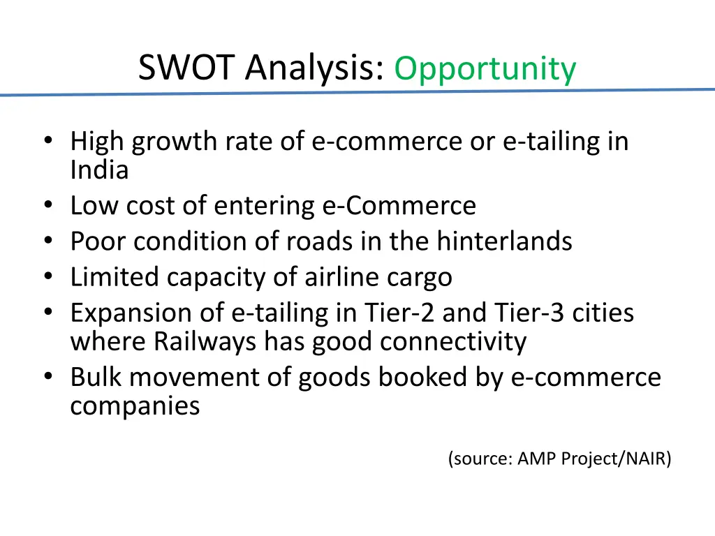 swot analysis opportunity