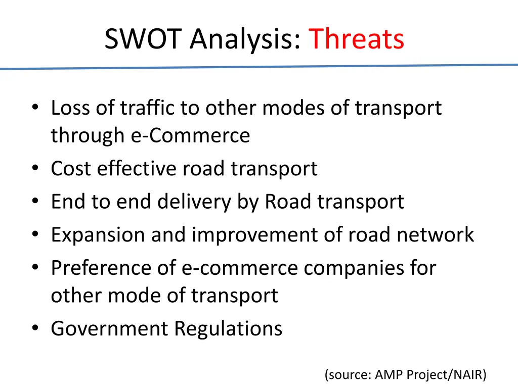 swot analysis threats