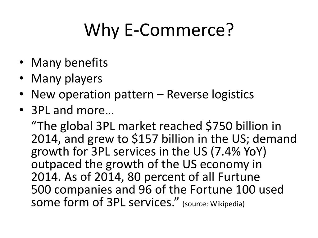 why e commerce