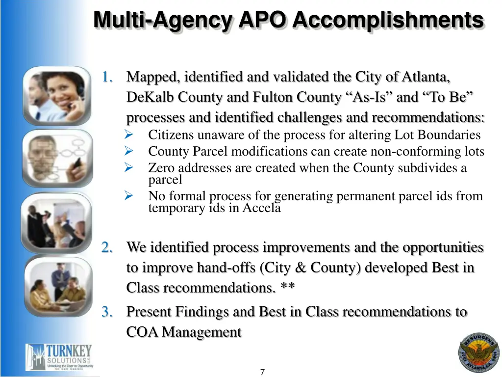 multi agency apo accomplishments