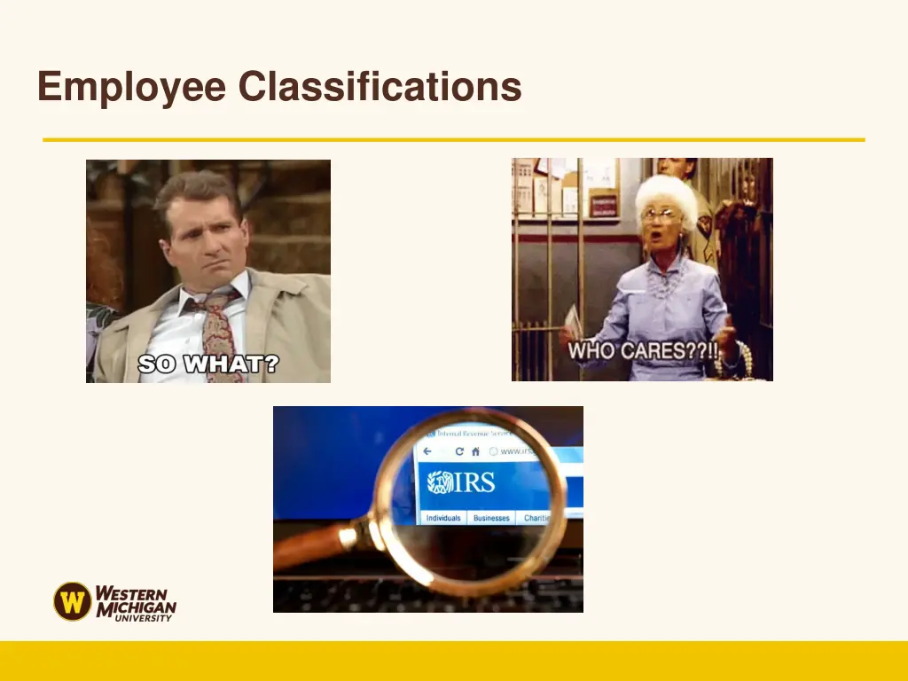 employee classifications