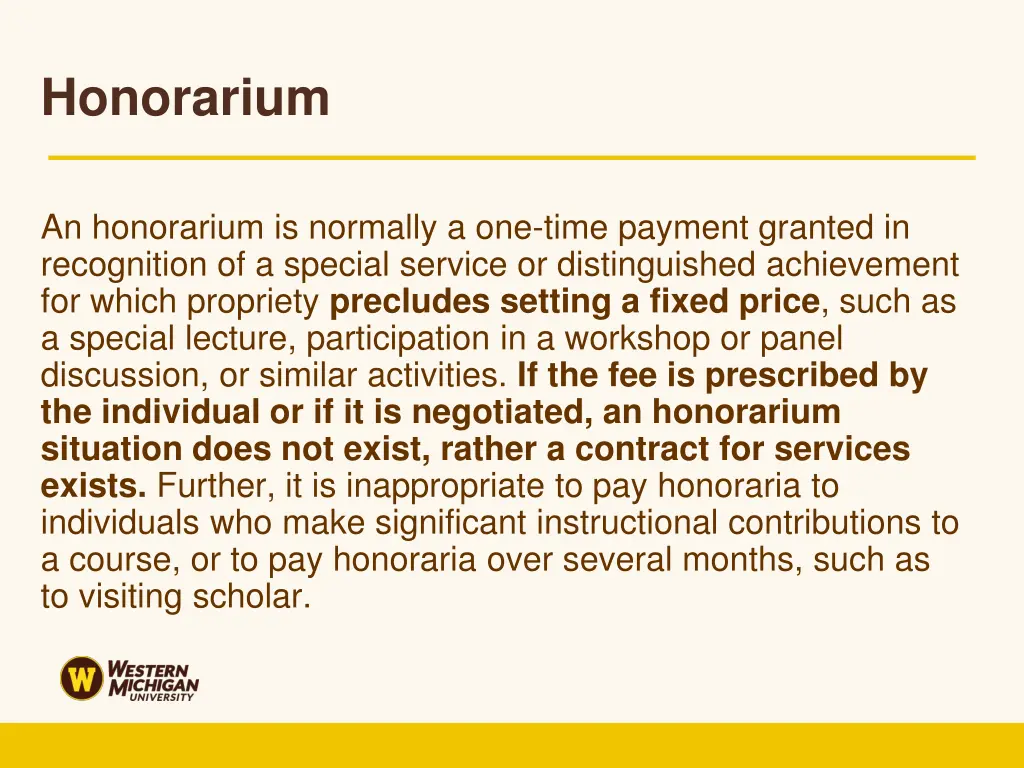 honorarium