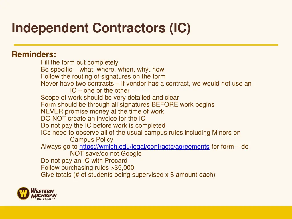 independent contractors ic