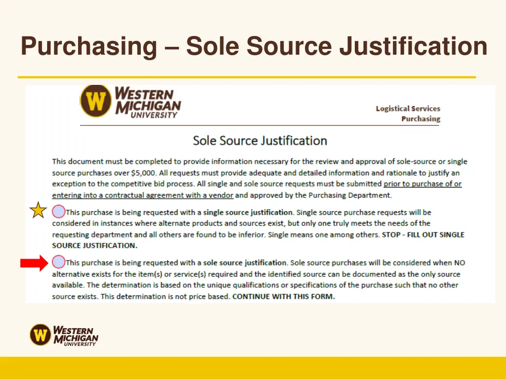 purchasing sole source justification 1