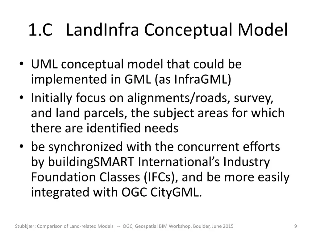 1 c landinfra conceptual model