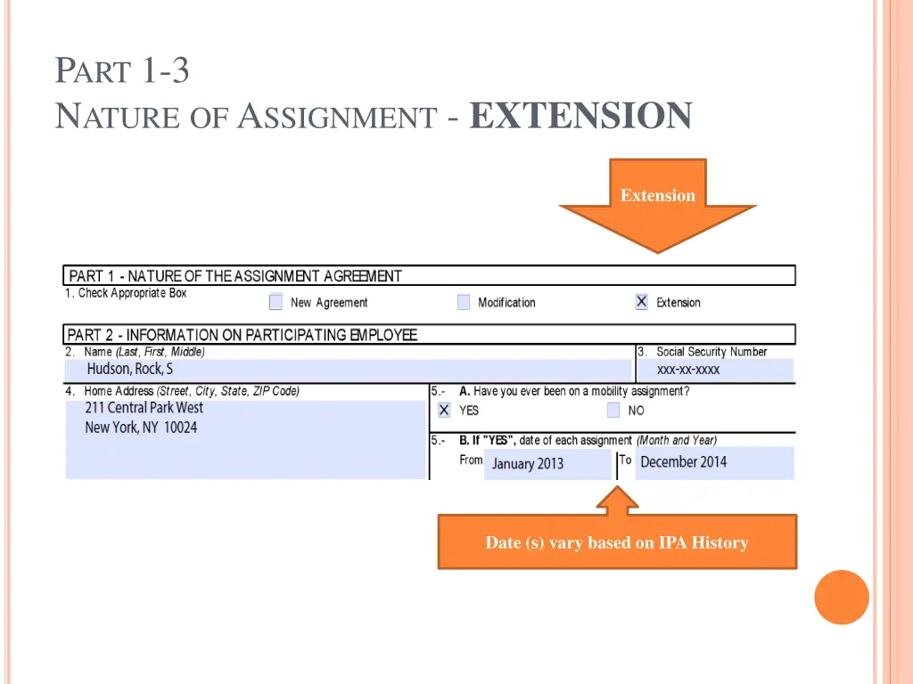 p art 1 3 n ature of a ssignment extension