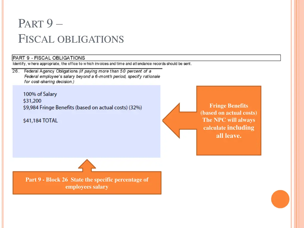 p art 9 f iscal obligations