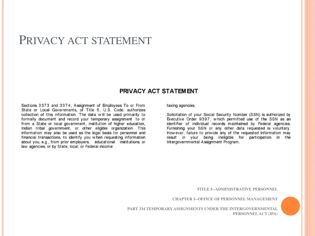 p rivacy act statement