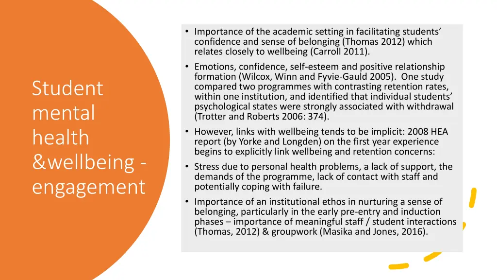 i mportance of the academic setting