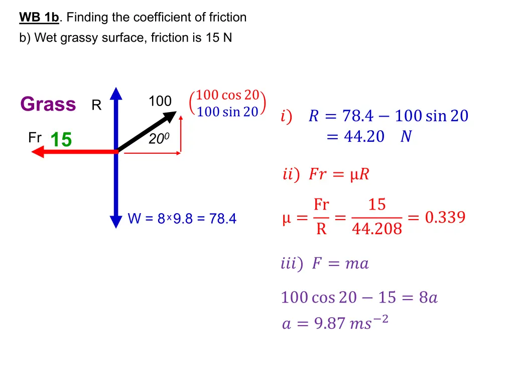 wb 1b finding the coefficient of friction