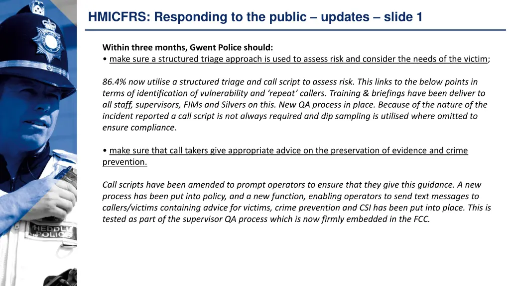 hmicfrs responding to the public updates slide 1