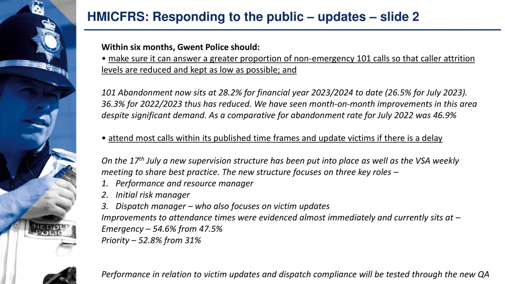 hmicfrs responding to the public updates slide 2