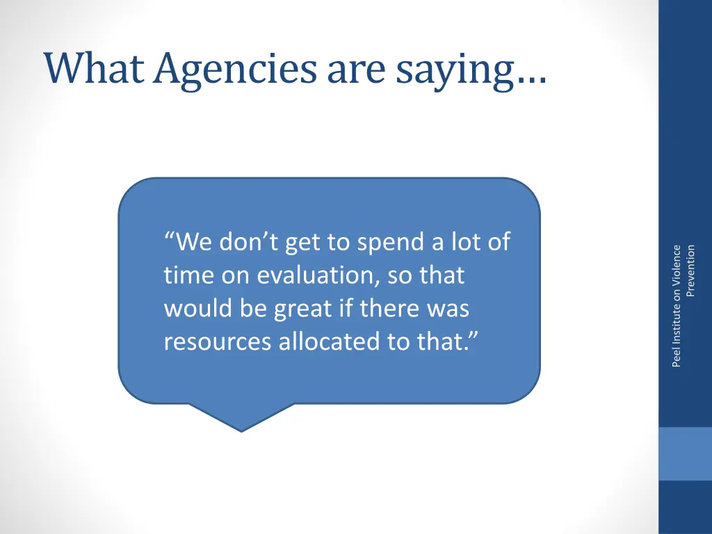 what agencies are saying 2