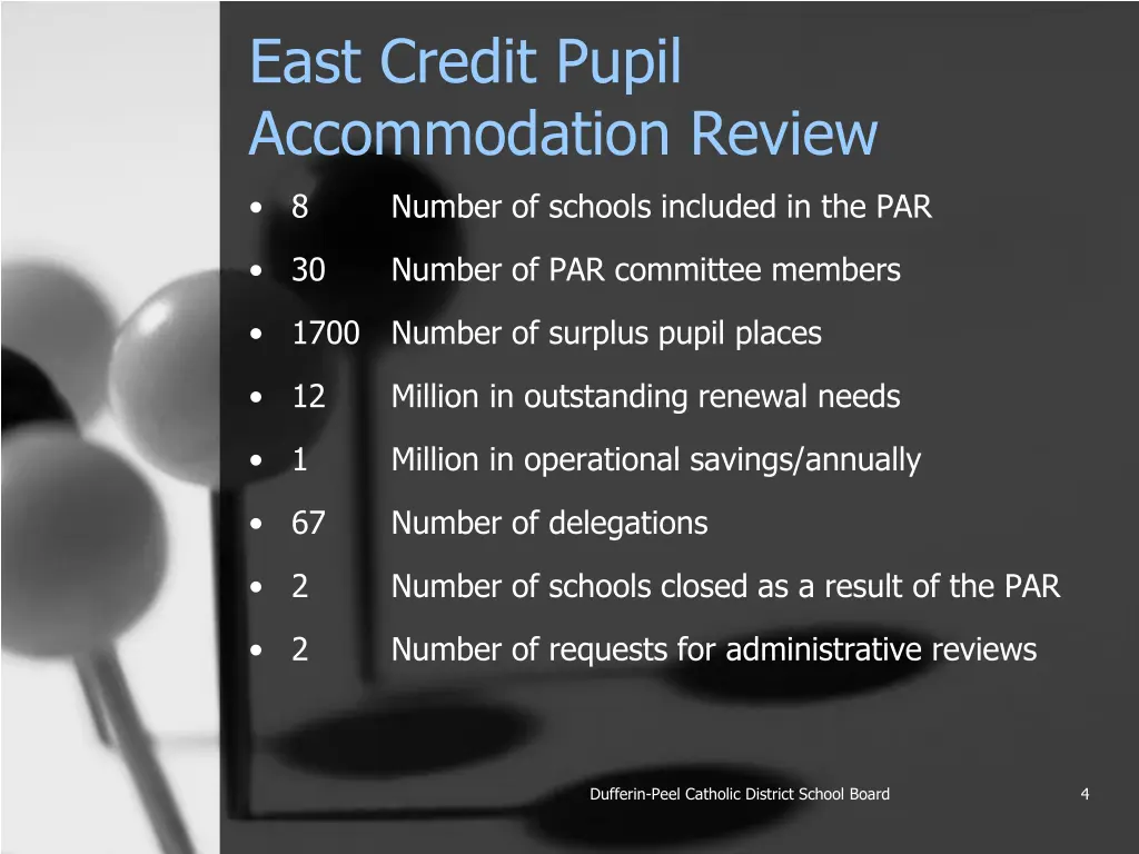 east credit pupil accommodation review