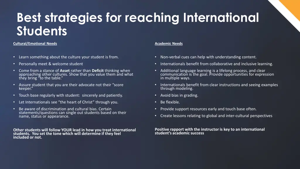 best strategies for reaching international