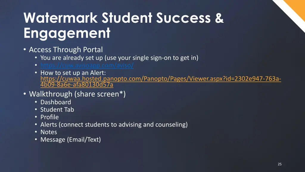 watermark student success engagement access