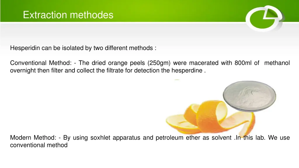 extraction methodes