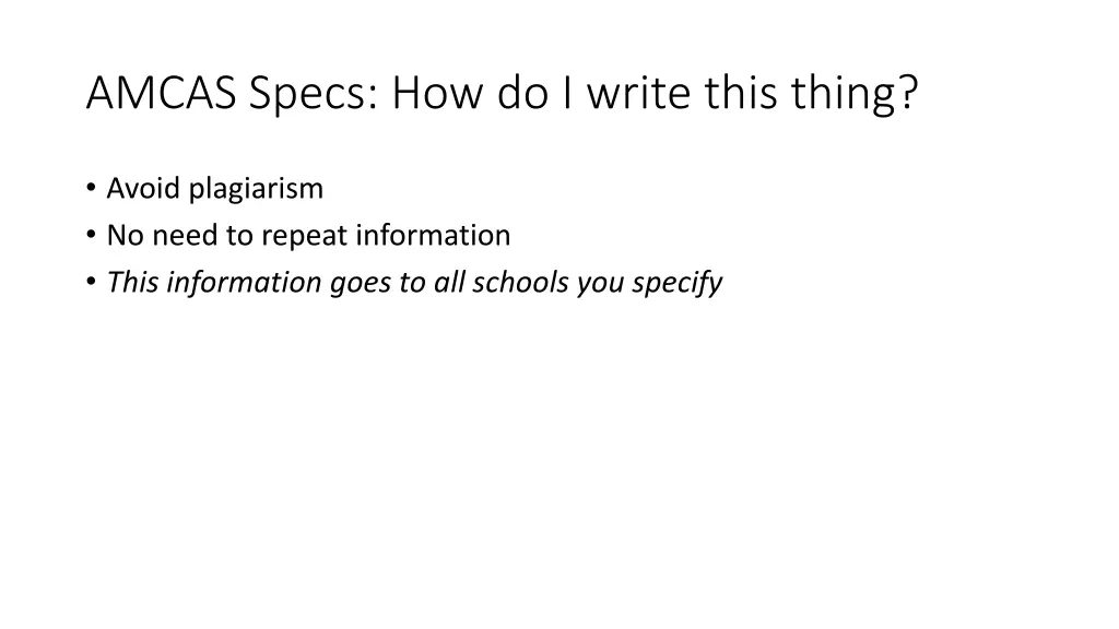 amcas specs how do i write this thing 1
