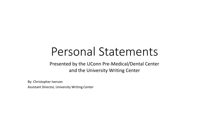 personal statements